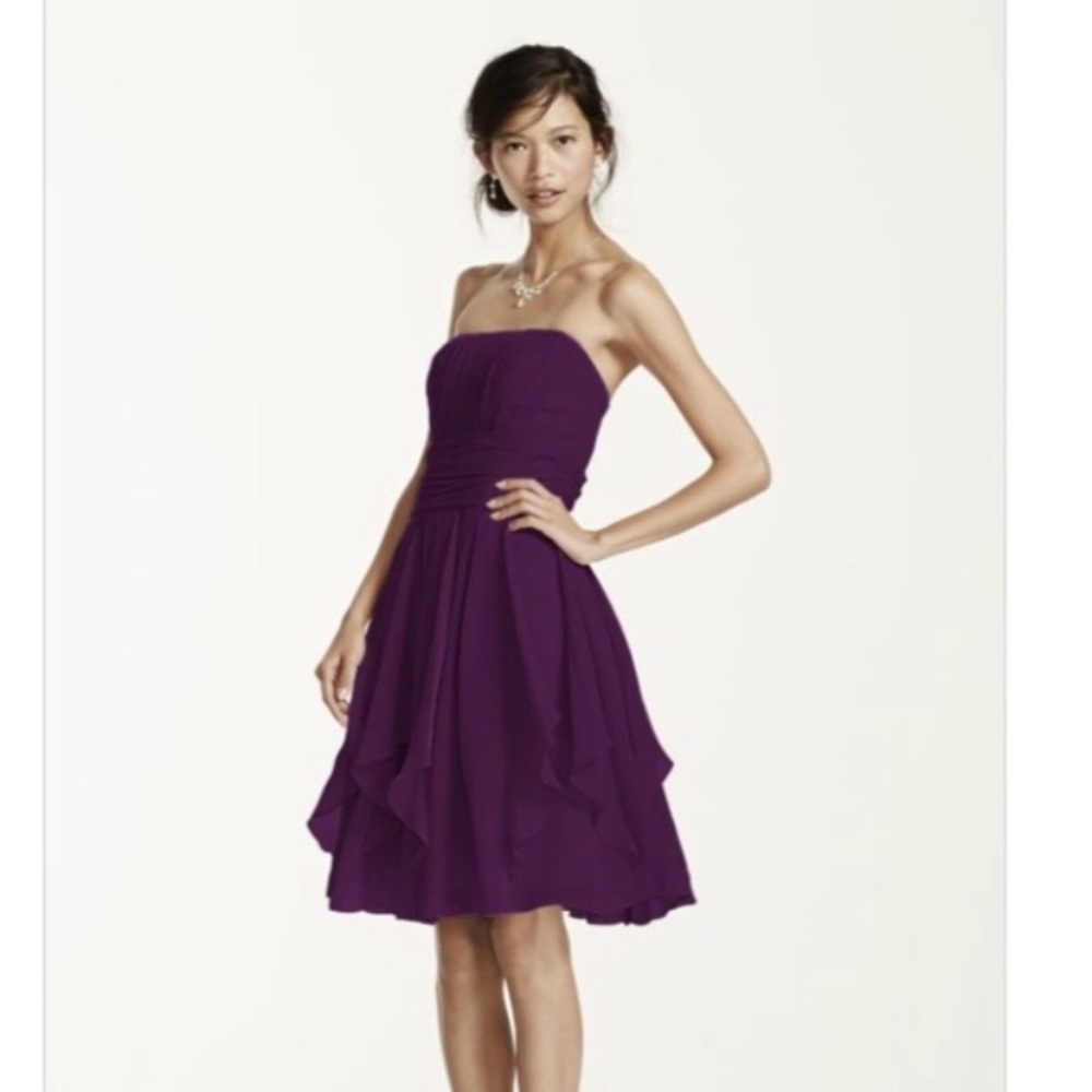 David’s Bridal chiffon layered Bridesmaid dress